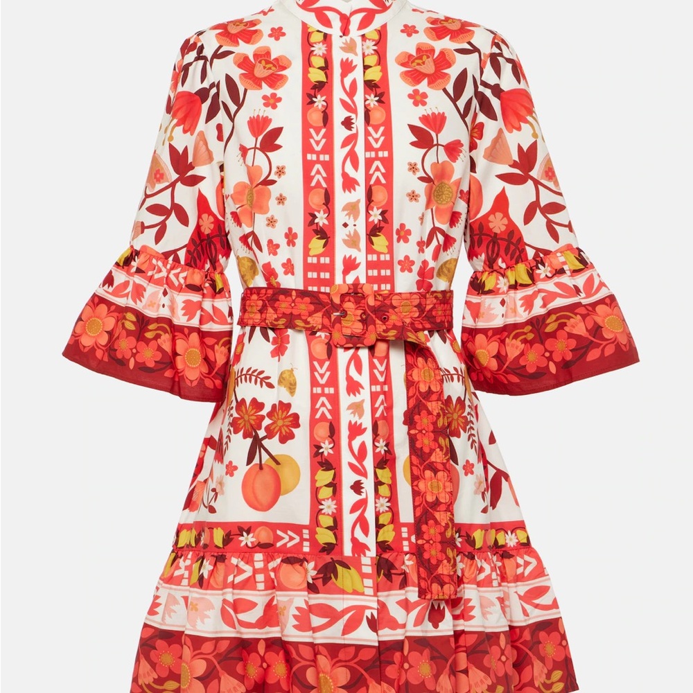 Farm Rio Off-White Romantic Orchard Mini Dress NWT